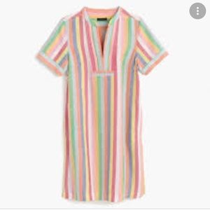 J Crew Candy Stripe Linen Dress. Medium. EUC